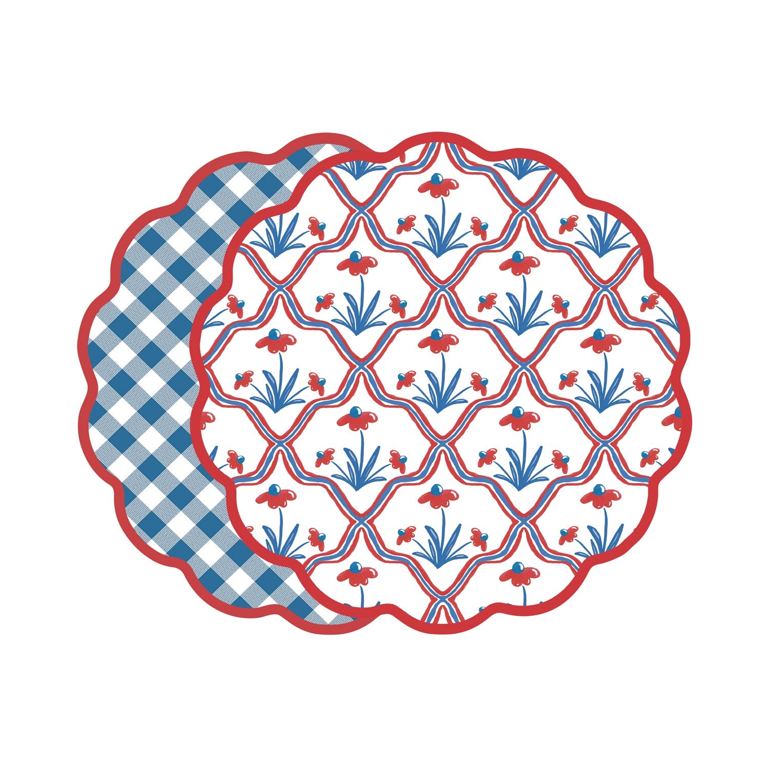 vida-americana-floral-and-gingham-reversible-placemats-set-of-4-red-blue