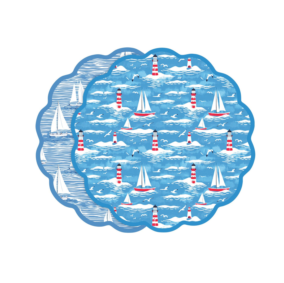 vida-sailboats-and-lighthouses-reversible-placemats-set-of-4-blue-and-red