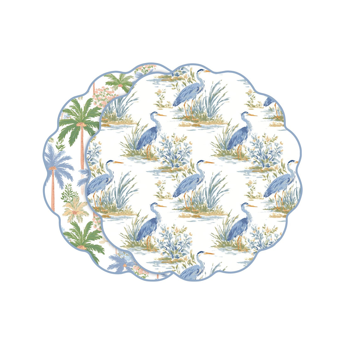 vida-heron-and-palm-trees-reversible-placemats-set-of-4-blue-green
