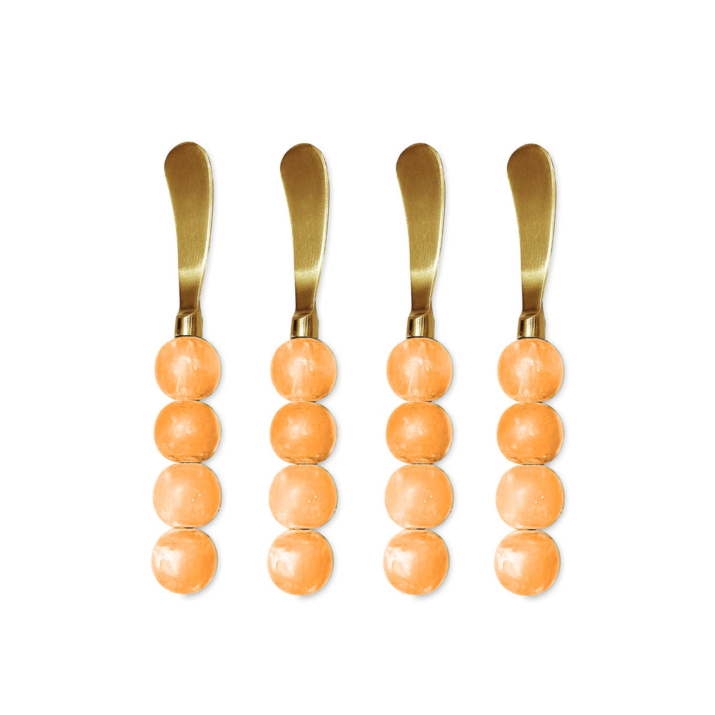resin-sorbet-spreaders-set-of-4-tangerine