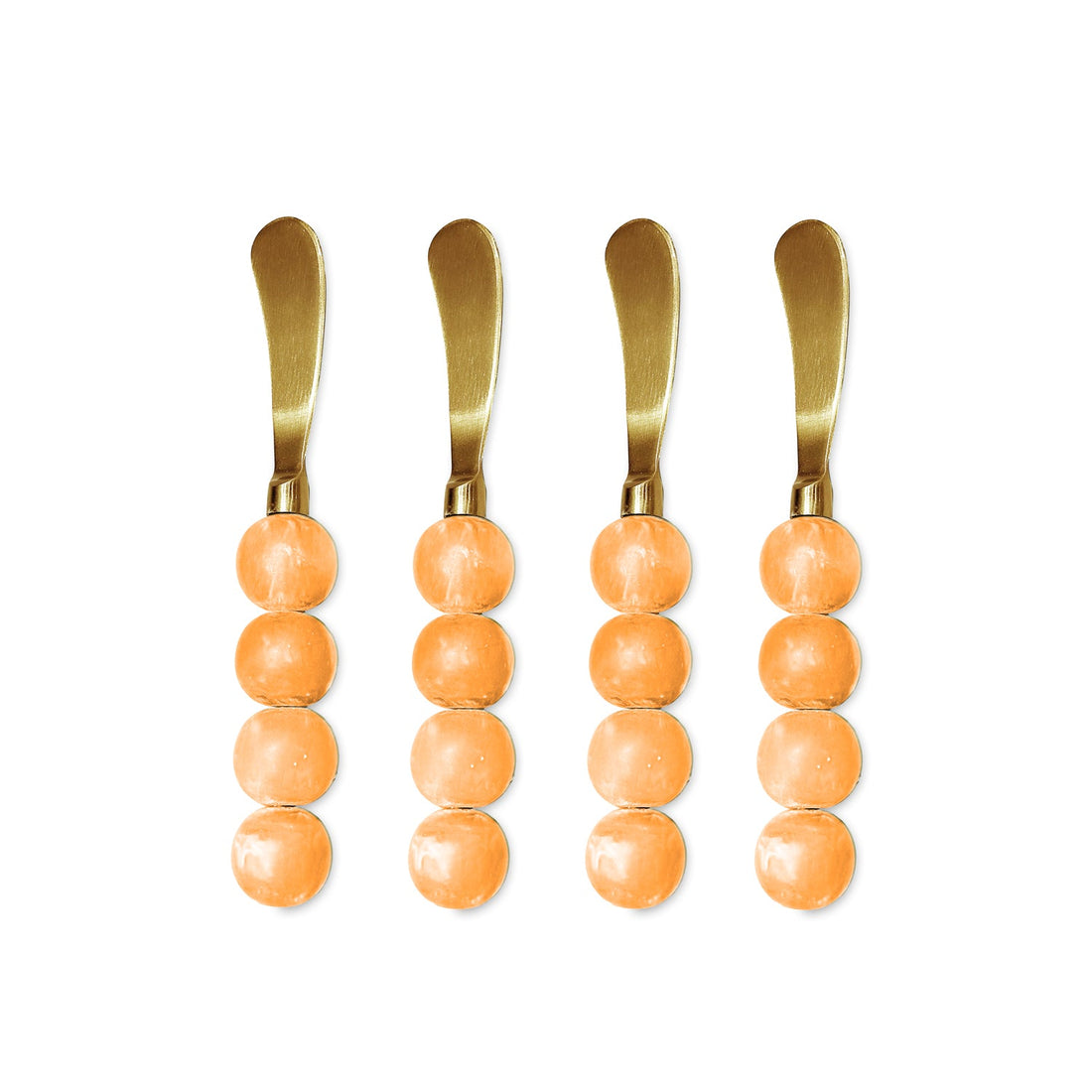 resin-sorbet-spreaders-set-of-4-tangerine