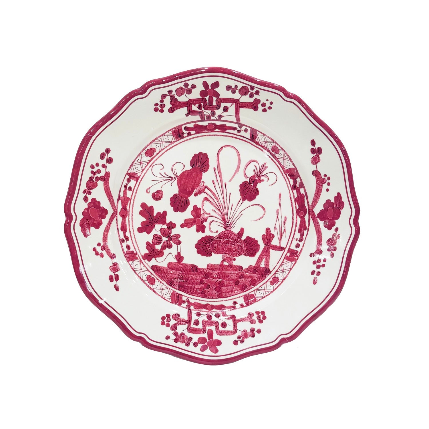 vida-faenza-9-salad-plate-set-of-4-deep-pink-and-white