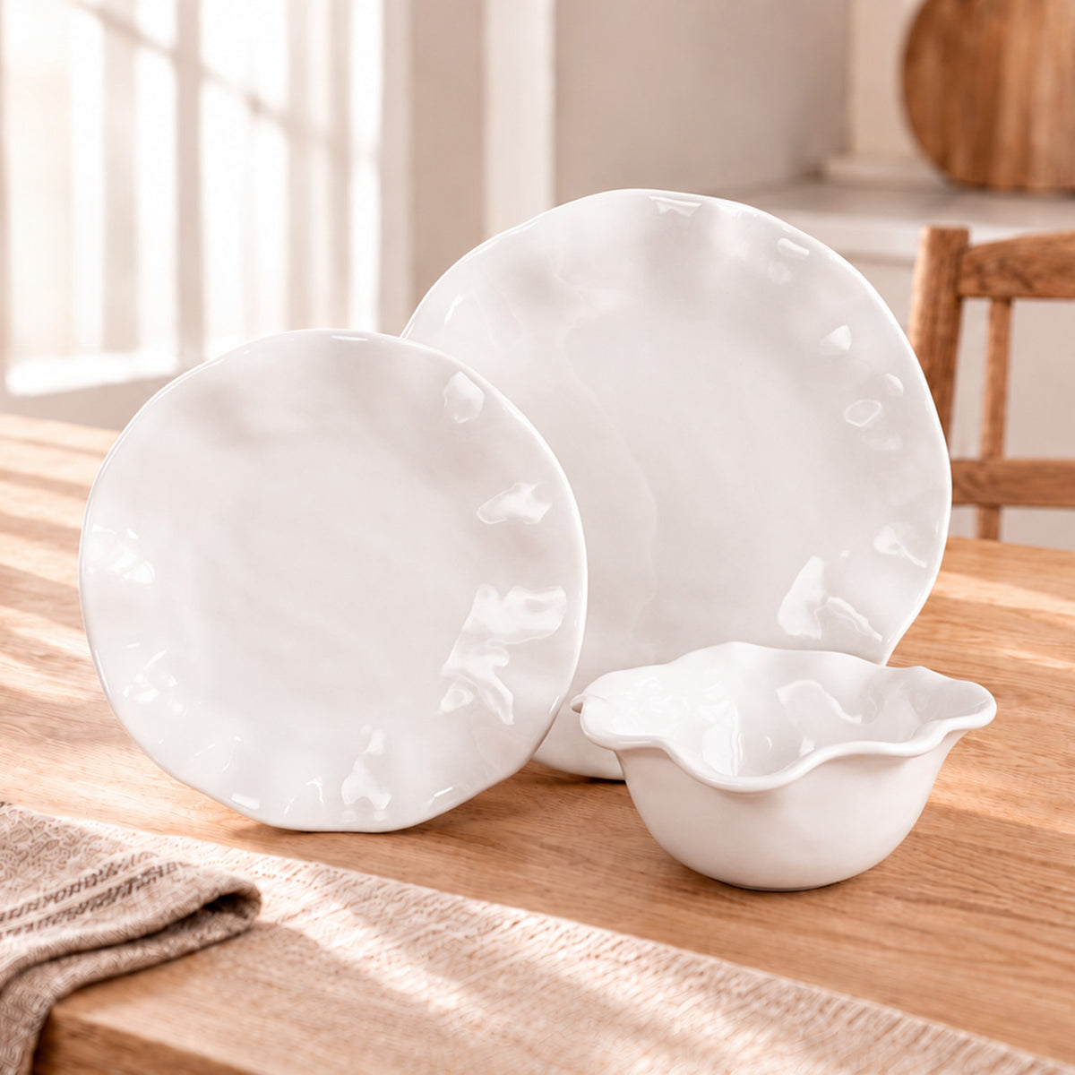 VIDA Havana Dinner Plate Set of 4 (White)
