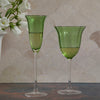 GLASS Blossom Wine Glass Set of 4 (Green) 12 fl oz