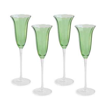 glass-blossom-champagne-flute-set-of-4-green