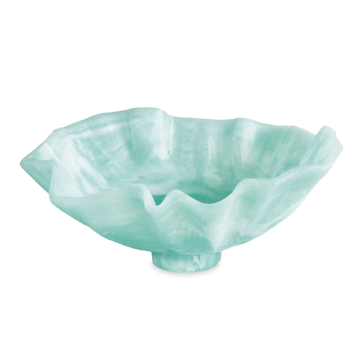 resin-bloom-medium-bowl-aqua