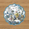 VIDA  Chinoiserie and Branches Reversible Placemats Set of 4 (Blue and White
