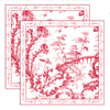 LINENS Chinoiserie Napkins 20 x 20 Set of 4 (Red and White)