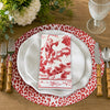 LINENS Chinoiserie Napkins 20 x 20 Set of 4 (Red and White)