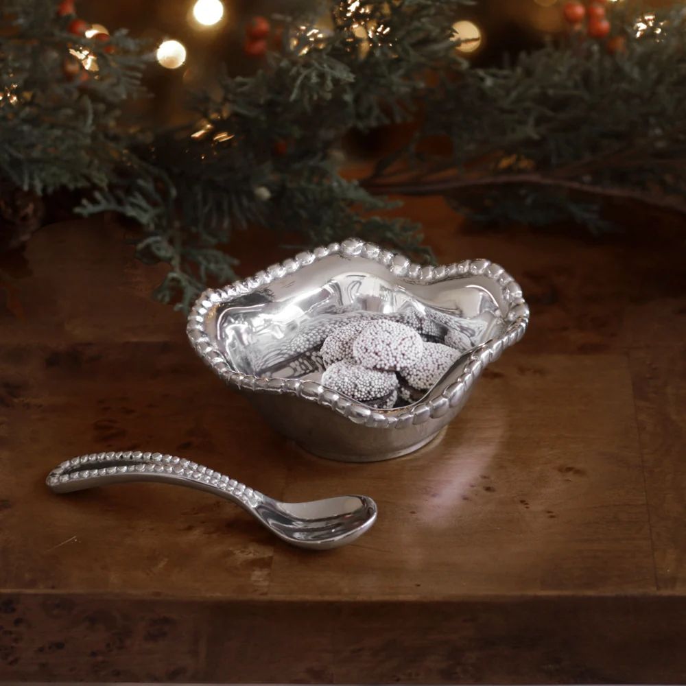 GIFTABLES Organic Pearl Bowl with Spoon