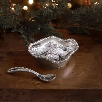GIFTABLES Organic Pearl Bowl with Spoon
