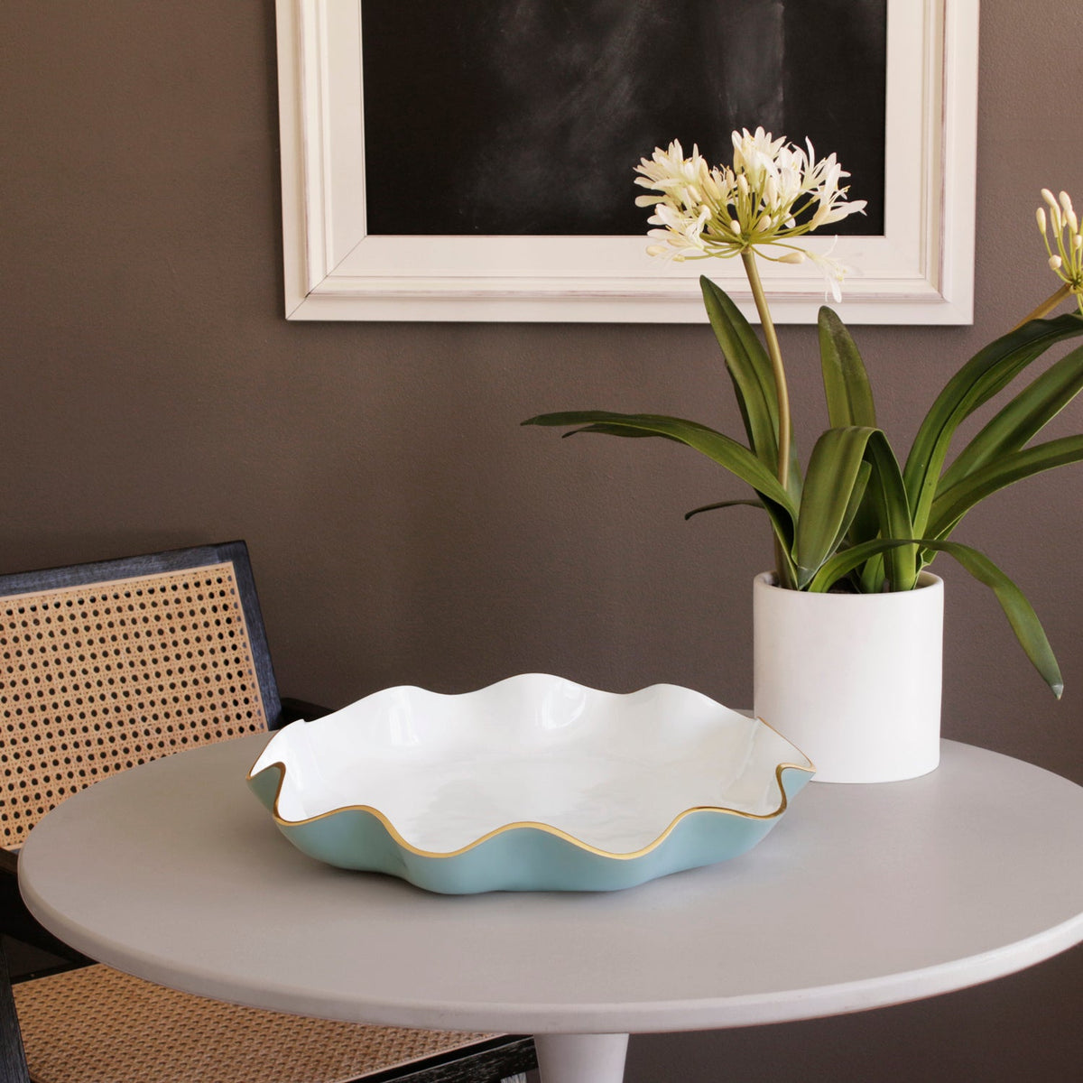 encanto-carola-large-round-platter-turquoise-and-white
