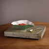 ENCANTO Claire Small Oval Bowl with Spoon  (Leaf Green and White)