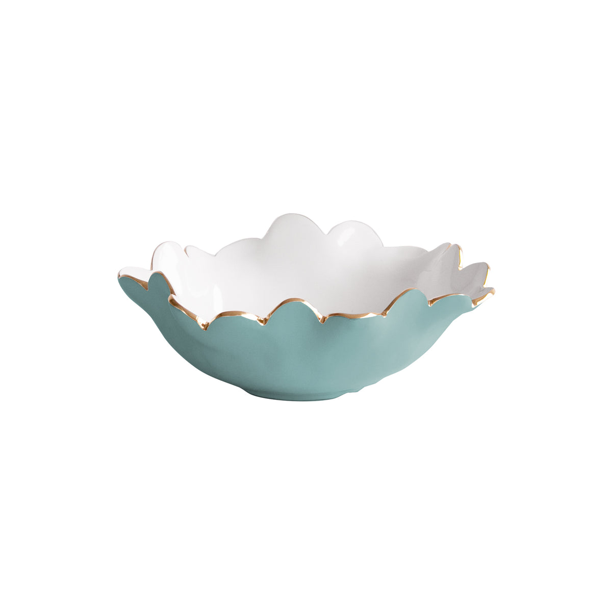 ENCANTO Colette Mini Round Bowl  (Turquoise and White)