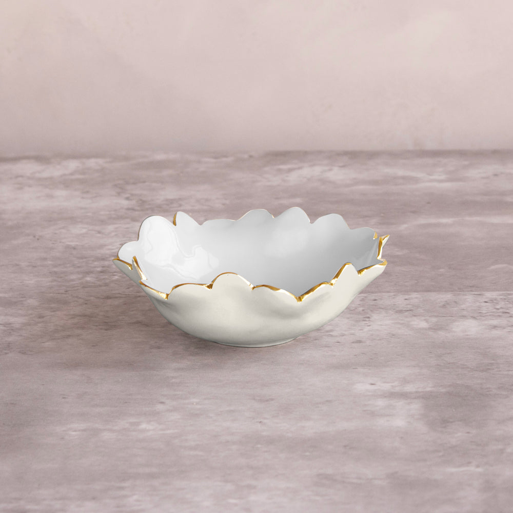 ENCANTO Colette Mini Round Bowl  (Cream and White)