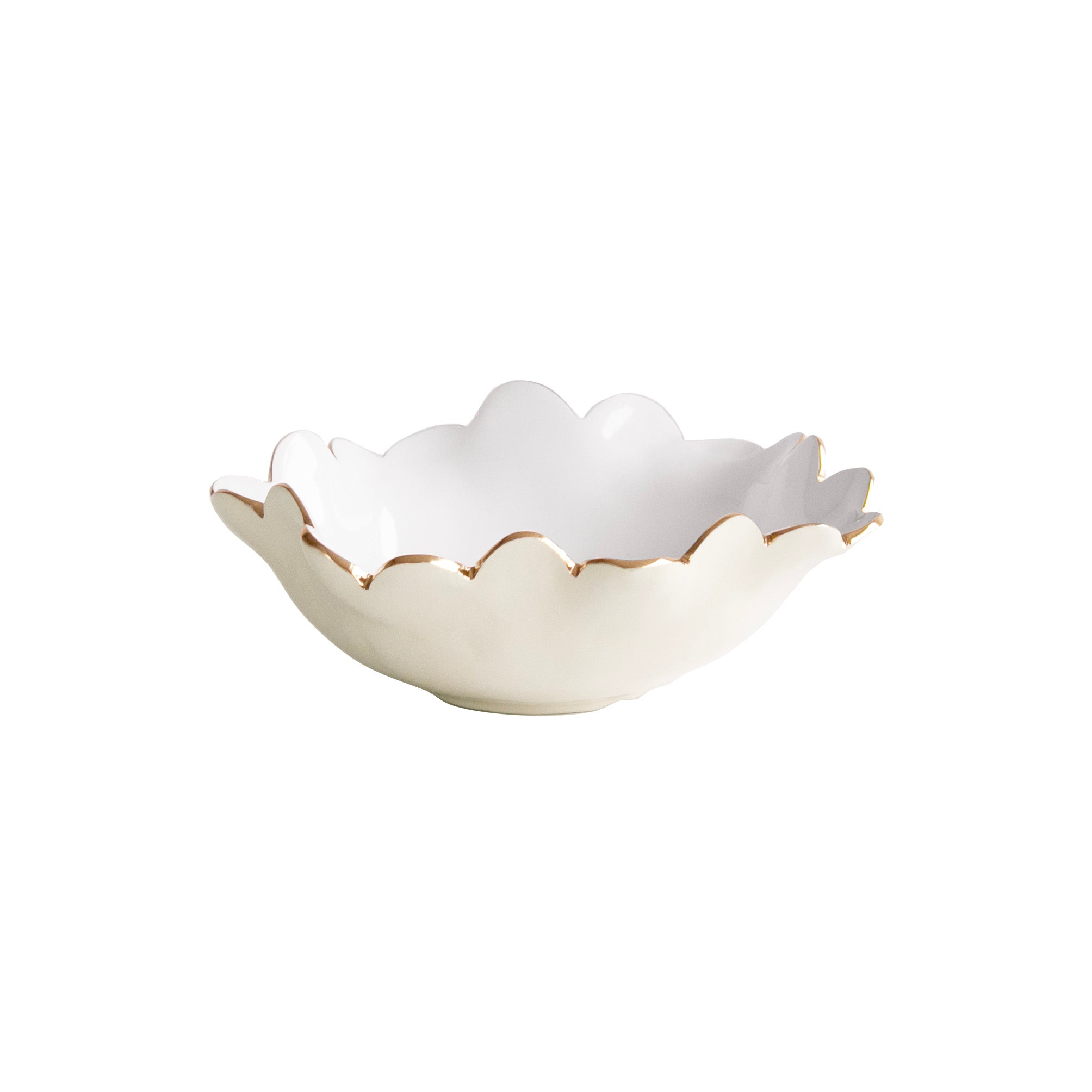 ENCANTO Colette Mini Round Bowl  (Cream and White)