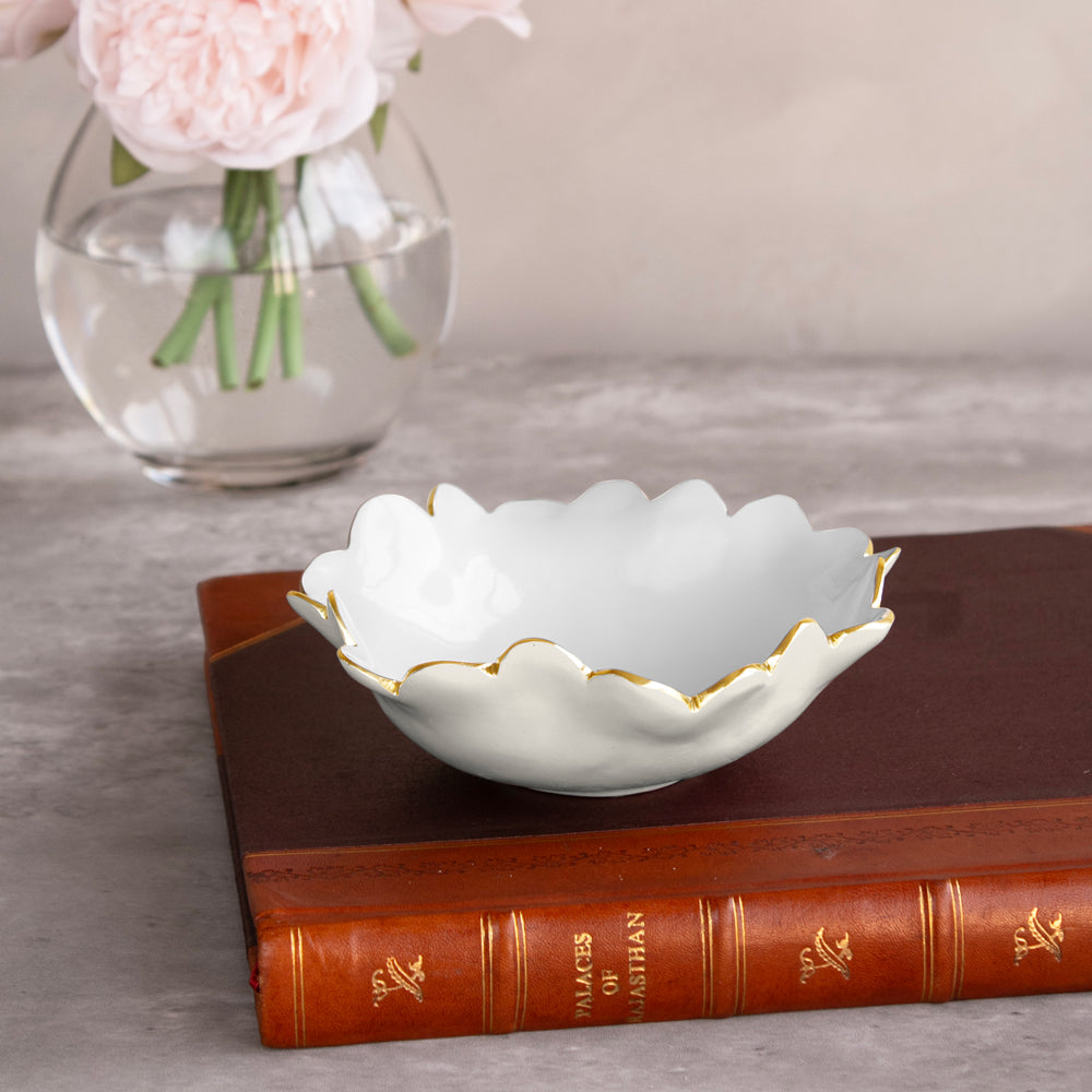 ENCANTO Colette Mini Round Bowl  (Cream and White)