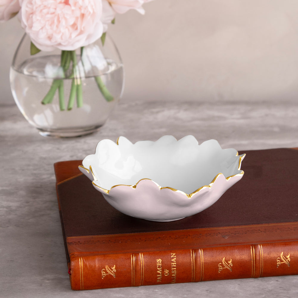 ENCANTO Colette Mini Round Bowl  (Camellia and White)
