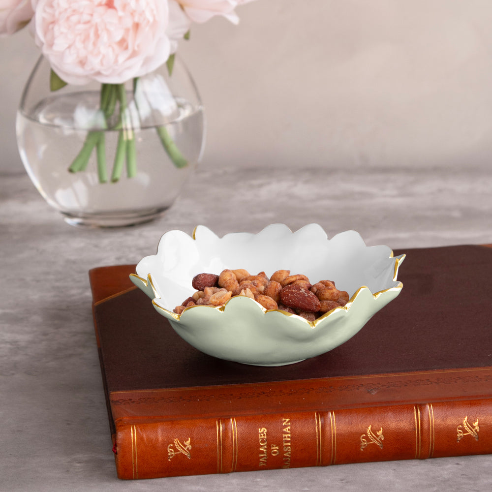 ENCANTO Colette Mini Round Bowl  (Pistachio and White)