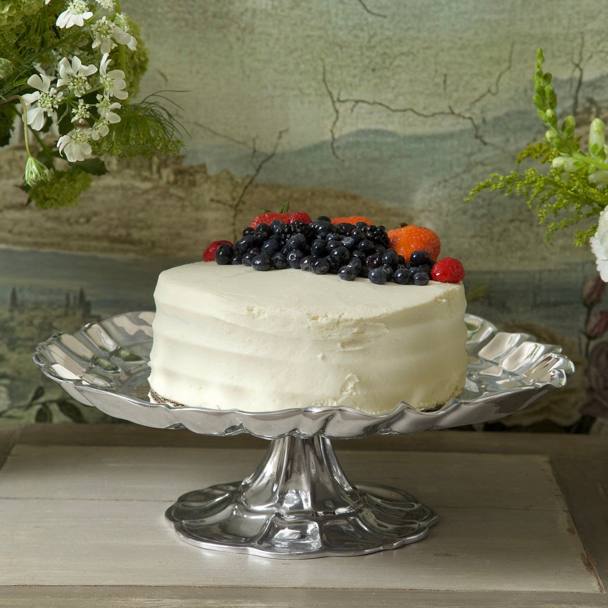 TUSCANY  Pedestal Cake Plate