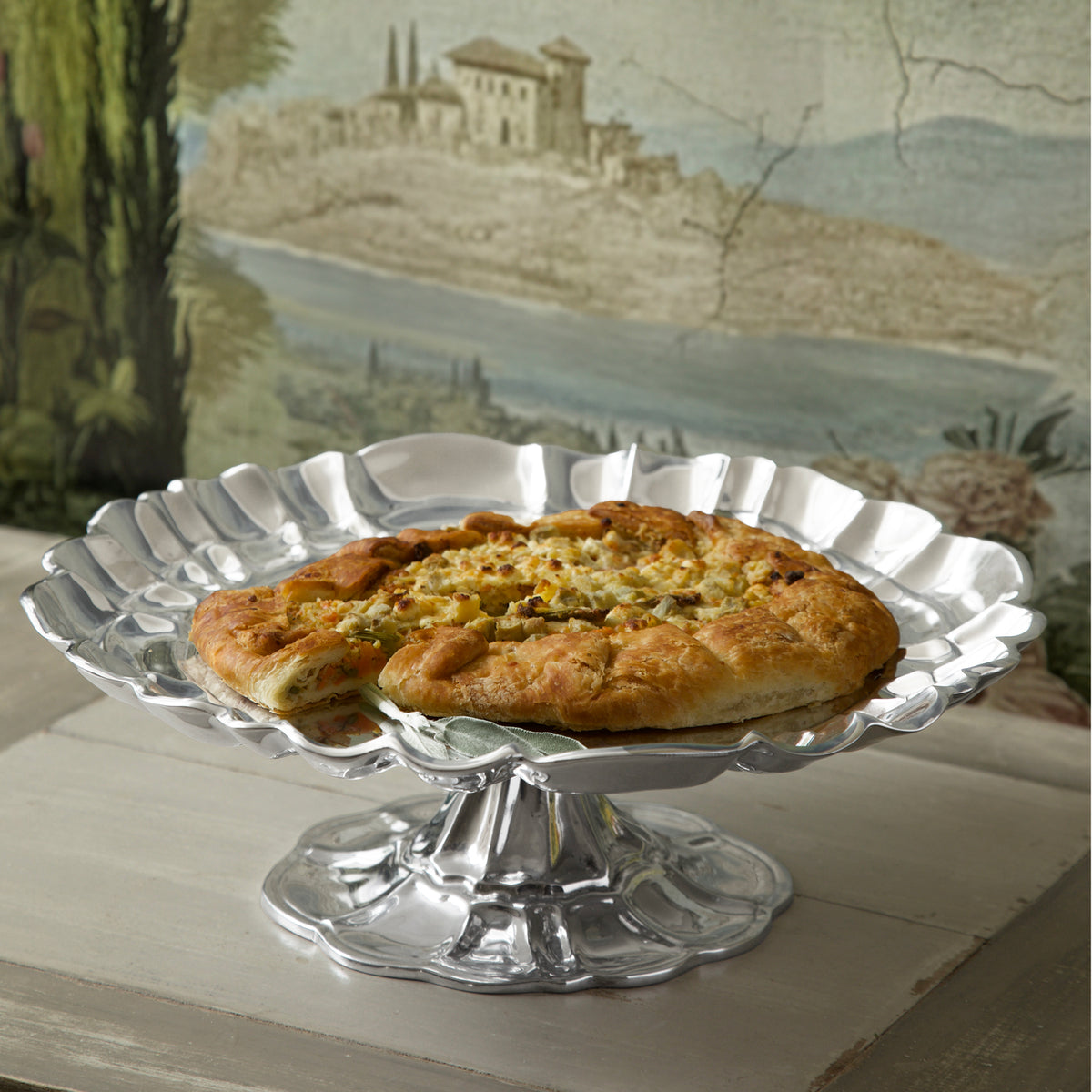 TUSCANY  Pedestal Cake Plate