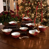ENCANTO Carola Small Round Bowl w/spoon (Bordeaux and White)